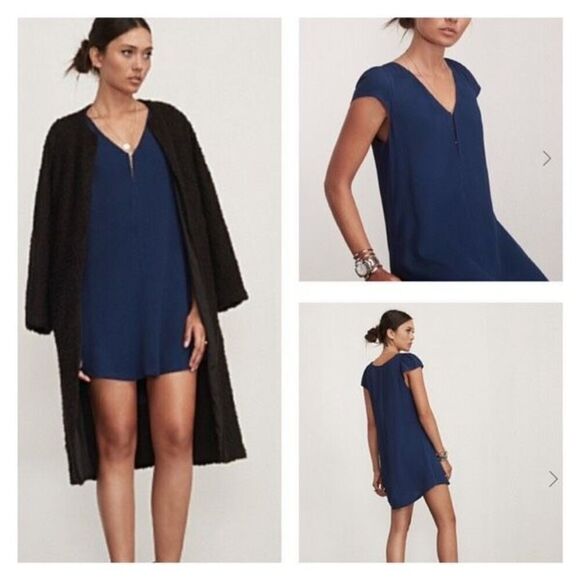 Reformation‎ Elton Dress in Peacock Blue Size Medium Shift Easy Loose Fit - Picture 1 of 13